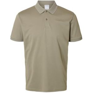 SELECTED - SLHFave - Poloshirt - Greige - Gerecycled Materiaal