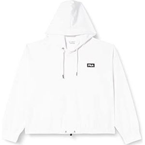 FILA BURDUR cropped hoodie voor dames, helder wit, 4XL