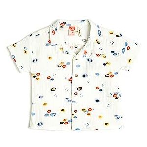 Koton Babyboys T-shirt met korte mouwen, zakdetail, bedrukt katoenen shirt, ecru design (0d1), 18-24 Maanden