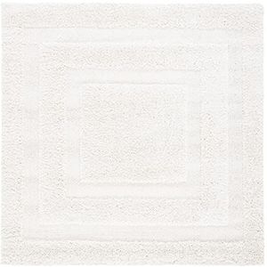 Safavieh Willow Shag Collection SG451-1128 tapijt, crèmekleurig/donkerbruin modern 4' x 4' Crème/Crème.