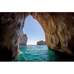 BEELD BEHANG PAPERMOON, Blauwe Grotte in het eiland Capri, VLIES Fotobehang, digitale druk, incl. Klester, verschillende maten
