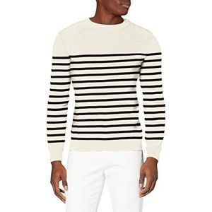 Armor Lux Groix gestreepte marine trui - katoen, Milk/schip, 3XL