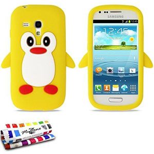 MUZZANO Originele""Penguin"" Flexibele Case voor Samsung Galaxy S3 Mini I8190 - Geel