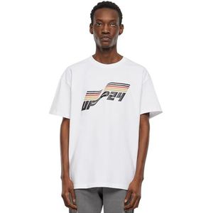Mister Tee Upscale UP24 Heavy Oversize T-shirt voor heren, met print, oversized fit, streetwear, wit, XXL