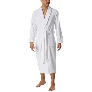 Schiesser Badstof badjas voor heren, wit, S