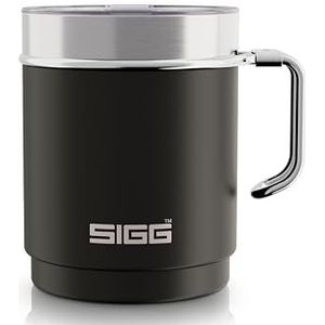 SIGG - Camp thermosbeker - Travel Mug Night Black - Met Tritan deksel - Vaatwasmachinebestendig - Met handvat - BPA-vrij - Dubbelwandig - Wit - 0,36L