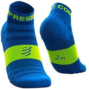 Compressport Pro Racing Socks V3.0 Ultralight Run Low Fluo Blauw Size : 45-48