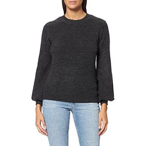 bestseller a/s Pcperla Ls Knit Noos Bc Pullover voor dames, donkergrijs gemêleerd/detail: cp, S