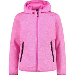 CMP Meisjes Knit Tech Mélange fleece jas met capuchon KID G JACKET FIX HOOD