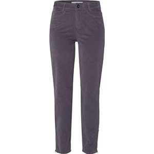 BRAX Dames Style Shakira S Structure Velvet Broek, Dark Grey, 40