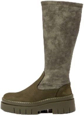 Art - 119561222003_0G3 - Knielaarzen - Groen - Leer - 3 tot 5 cm Hakhoogte