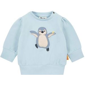 Steiff Sweatshirt EU maat 56 Cashmere Blue Sweatshirt met lange mouwen voor kinderen, trui met lange mouwen, babybovendeel, ideaal basic shirt, comfortabel en zacht, wasmachinebestendig, Cashmere