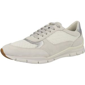 Geox D Sukie A Sneakers voor dames, gebroken wit/wit, 41 EU, Off White White, 41 EU
