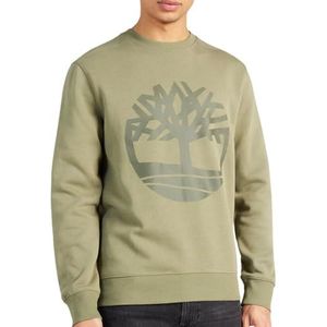Timberland Tree Logo Crew Neck Sweatshirt voor heren, Csl Erth/G Leaf, S