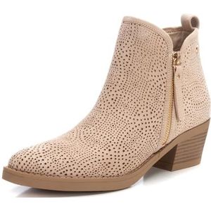 XTI 143886 dameslaarzen, beige, maat 39, Beige, 39 EU