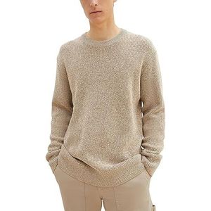 TOM TAILOR Denim Herentrui, 32775 - ecru tonal mouline, M
