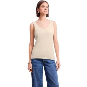 Street One Studio Dames Basis jersey top in Beige, in size: 34