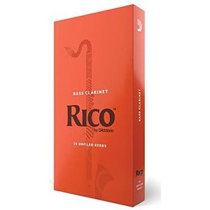 RICO bladeren voor bas-klarinet sterkte 25 verpakking. Stärke 2.5 25 Stuk