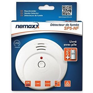 7X NEMAXX SP5-NF Rookmelder - hoogwaardige Rookdetector met gevoelige foto-elektrische technologie volgens EN 14604 met NF-certificaat + 7X NEMAXX magnetische houder