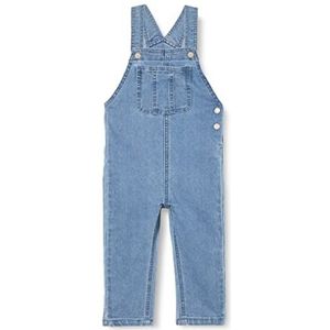 Name It Tuinbroek jeans voor meisjes en meisjes, medium blauw denim, 86 cm