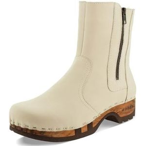 Woody Dames Veronika enkellaarzen, crème, 40 EU, Crème, 40 EU