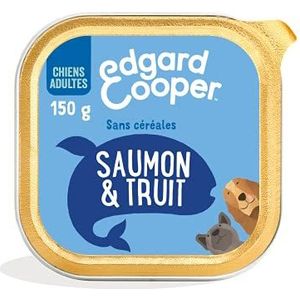 Edgard & Cooper Doos patée voor volwassen honden, zonder granen, natuurlijke voeding, 150 g, zalm en forel, gezonde voeding, smakelijk en evenwichtig, hoogwaardig eiwit