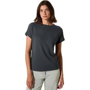 Cecil TOS Ajour Knit T-Shirt Volcanic Grey XL, volcanic grey, XL