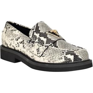 GUESS Shatha Loafer voor dames, medium, Zwarte Slang Multi 005, 36.5 EU
