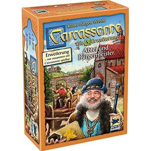 Asmodee Hans im Glück | Carcassonne - abtei en burgemeester | 5e uitbreiding | familiespel | bordspel | 2-6 spelers | vanaf 7+ jaar | 40+ minuten | Duits