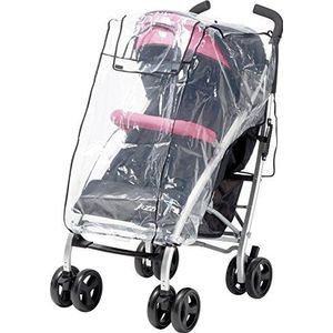 Playshoes Universele regenhoes voor buggy, regenhoes voor kinderwagen, met klittenbandsluiting en elastiek, transparant, één maat