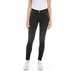 Replay Dames Jeans Luzien Skinny-Fit Hyperflex met stretch, 098 Black, 32W x 30L