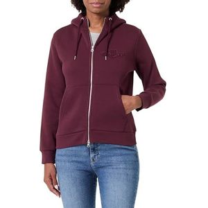 GANT - Sweatvest - Wijnrood - Capuchon - Lange Mouw