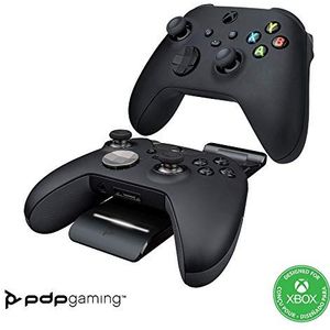 PDP Gaming Dual Ultra Slim Charge System for Xbox Series X/S or Xbox One, Magnetic opladen Station for Two draadloze Xbox Controllers, Cinematic Lights met Auto-Dim