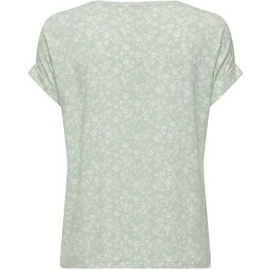 ONLY Damestrui met korte mouwen, print, Subtle Green/Aop: Emma Mono Flower, M