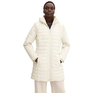 TOM TAILOR Dames Lange softshell gewatteerde jas 1031320, 28130 - Soft Buttercream, XXL