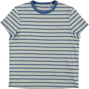 MUSTANG Style Ada T-shirt voor dames, Blue White Tee Stripe 12607, M