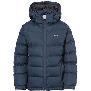 Trespass Marey, Navy, 5/6, warme gevoerde waterdichte jas met afneembare capuchon voor kinderen en meisjes 2-12 jaar, 5-6 jaar, blauw