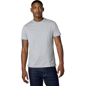 Brooks Brothers Heren T-shirt met korte mouwen en ronde hals en logo, Licht Heather Grijs, M