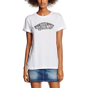 Vans dames Kaleidoscope Rocker Slim T-shirt met korte mouwen, wit, groot