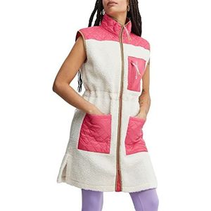 THEJOGGCONCEPT Dames JCBERRI Long Waistcoat vest, 201760/Azalea Pink Mix, XL, 201760/Azalea Pink Mix, XL