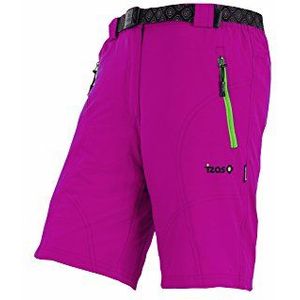 Izas Savina stretch bermuda voor dames, fuchsia/lichtgroen, maat S