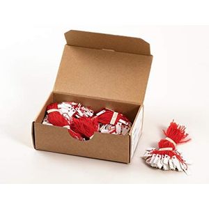 HERMA 6901 hanglabels met rode draad (7 x 15 mm, mini, draadlengte ca. 8 cm) dozen hangen etiketten om te schrijven, 1.000 prijskaartjes, wit