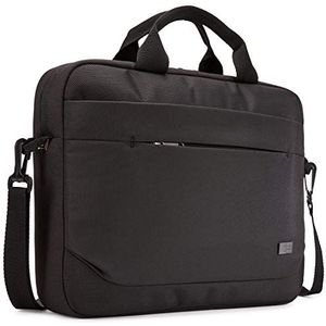 Case Logic Advantage Attaché laptoptas met sleuf voor tablet en voorvak voor kleine apparaten zwart schoudertas 14 inch zwart