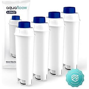 Aquafloow LONGI 4x Waterfilter voor Delonghi Koffiezetapparaat Vervanging voor DeLonghi DLSC002, SER3017 & 5513292811 Compatibel met ECAM, ESAM, ETAM Series | Zorg en Bescherming voor Koffiemachines