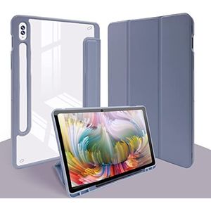 Beschermhoes voor Samsung Galaxy Tab S8 Ultra 14,6 inch 2022 SM-X900/X906, bescherming aan de achterkant van zacht TPU, folio-beschermhoes met S Pen en automatische slaap-/waakfunctie