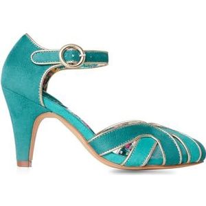 Joe Browns Vrouwen Art Deco Metallic Piping Detail Gespeld Hakken Schoenen Pump, Groen Multi, 6 UK, Groen Multi, 39 EU