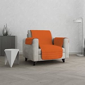 Sogni e Capricci Waterdichte Trendy Gewatteerde Sofa Cover Oranje/Geel, 1 Plaats, 1 SEAT