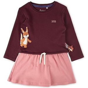 Sigikid Mini-jurk voor meisjes, herfst, bos, kinderjurk, rood/roze., 116 cm