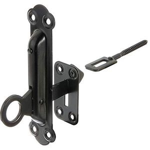 Alberts 307097 luikvastzetter | bevestiging met plaat | zwart | 150 x 38 mm