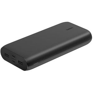 Belkin BoostCharge 4-poorts 16.000mAh-powerbank, externe accu met USB-C- en USB-A-poort, snellader, USB-C Power Delivery, battery pack voor iPhone 15/14/13/12, iPad Pro, Galaxy S24, S24 Ultra, S24+